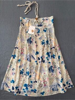 Free People Sweet Lorranis Dress Size 4 NWT Floral Boho Halter